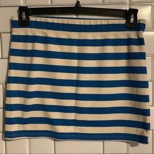 Forever 21 blue and white striped skirt
